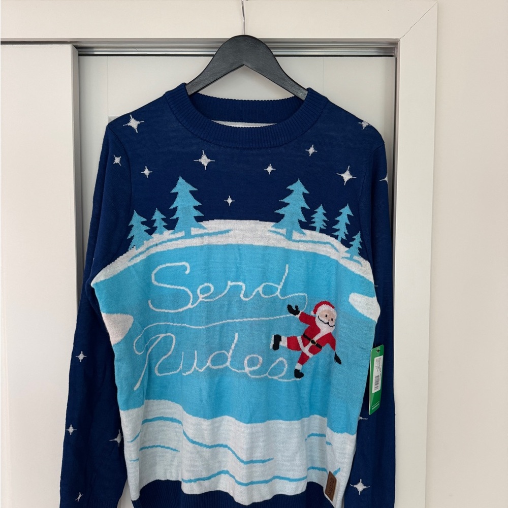Tipsy Elves “Send N*des” crew neck Sweater. New with tags.